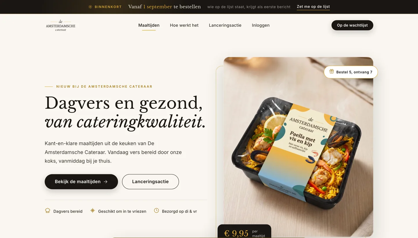 Schermafbeelding van De Amsterdamsche Cateraar